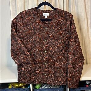 Croft & Barrow Floral Quilted Jacket, Size M
